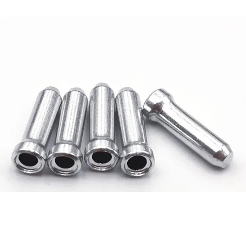 NEW 50 pcs ALUMINUM BIKE BICYCLE SHIFTER BRAKE CABLE TIPS CAPS ENDS CRIMPS
