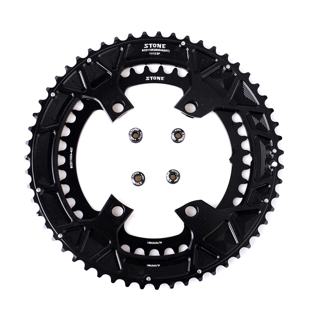 STONE Double Chainring BCD110 4 Arm for SHIMANO R7100 R8100 R9200 Road Bike Ring
