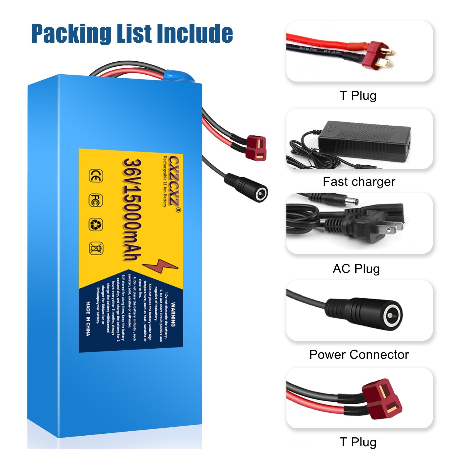 36V 15Ah Lithium ebike Battery for 200W-500W ebike Bicycle Electric Scooter 20A