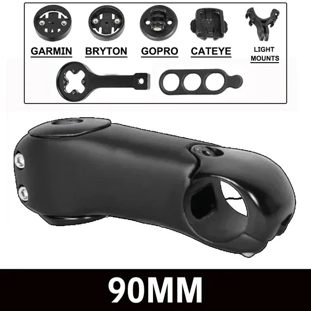 Bicycle Stem 3 Degrees Aero Stem Carbon MTB/Road Bike Stem with Computer Mounts