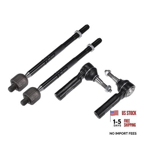4pcs Front Inner Outer Tie Rod Ends Kit Suspension Steering Tie Rod End for