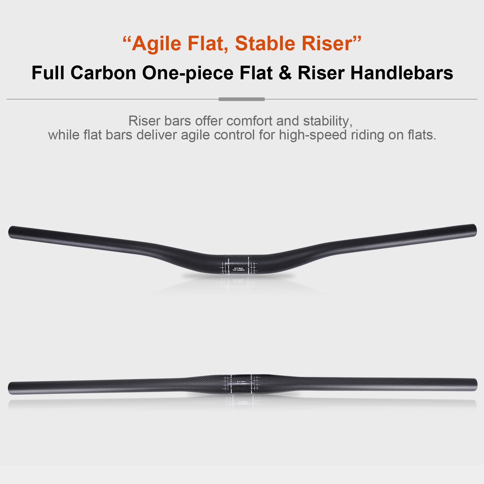 mtb carbon handlebar 31.8 mountain bike flat bar downhill handlebar USA Stock
