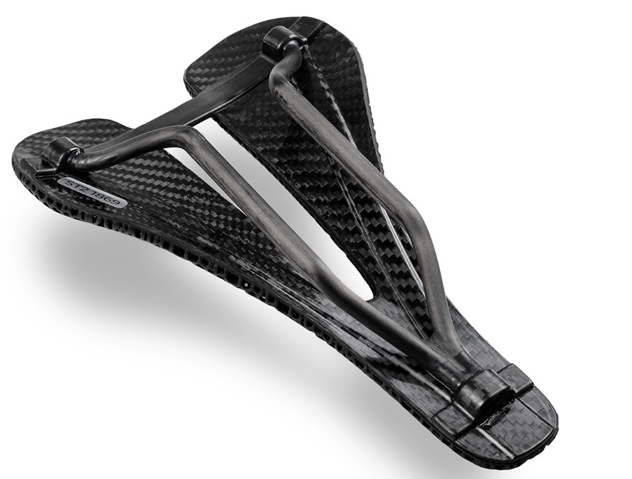 Bjorn Cycles Carbon Bicycle Short-Nose Saddle w/ 3D-Printed Pad Kort 143 mm