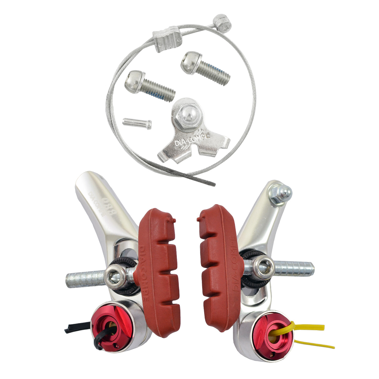 DIA-COMPE DC988 Cyclocross Cantilever Brake Set (Front & Rear) , Silver