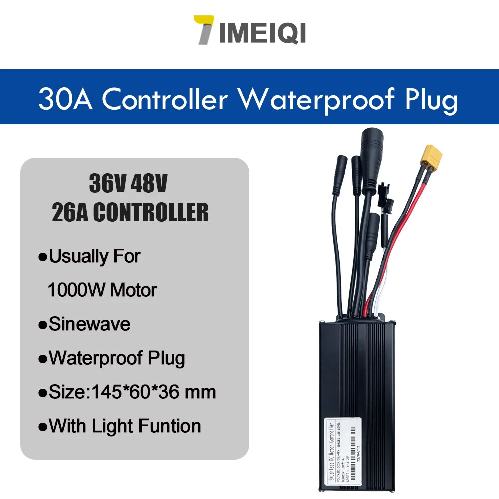 Three-Mode E-bike Sine Wave Controller 36V 48V 17-40A with LCD S966 Display