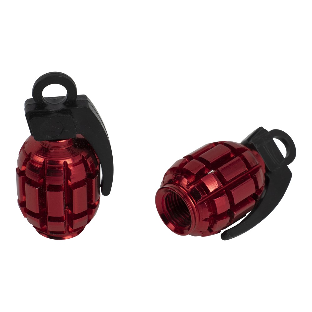 Aluminum Grenade Style Wheel Tire Valve Caps