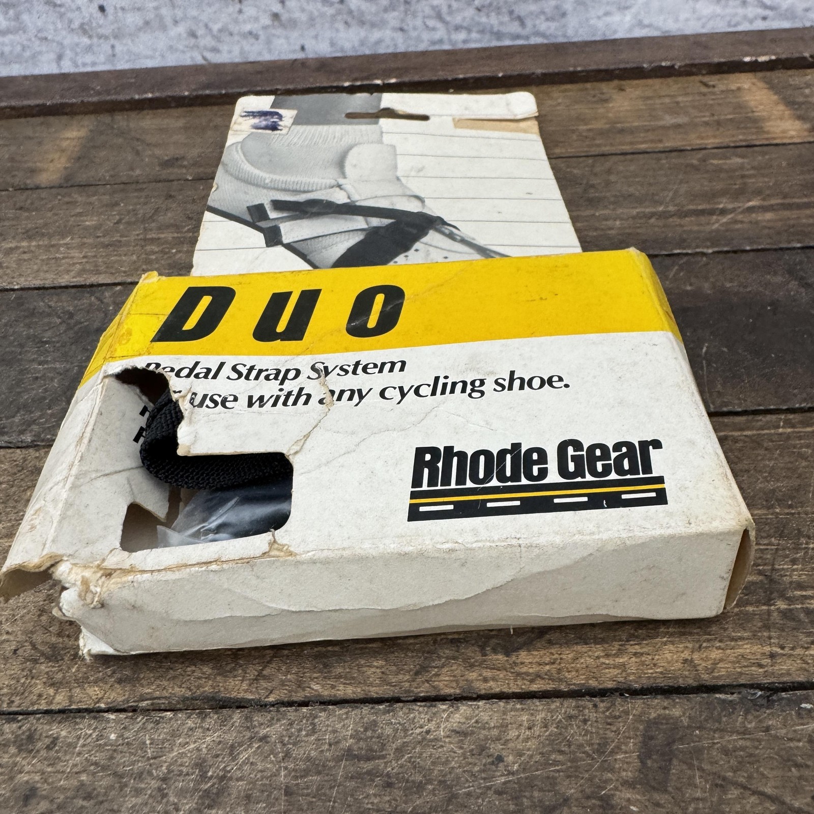Vintage Rhode Gear Duo Pedal Strap System Cycling Toe Straps Black 50g