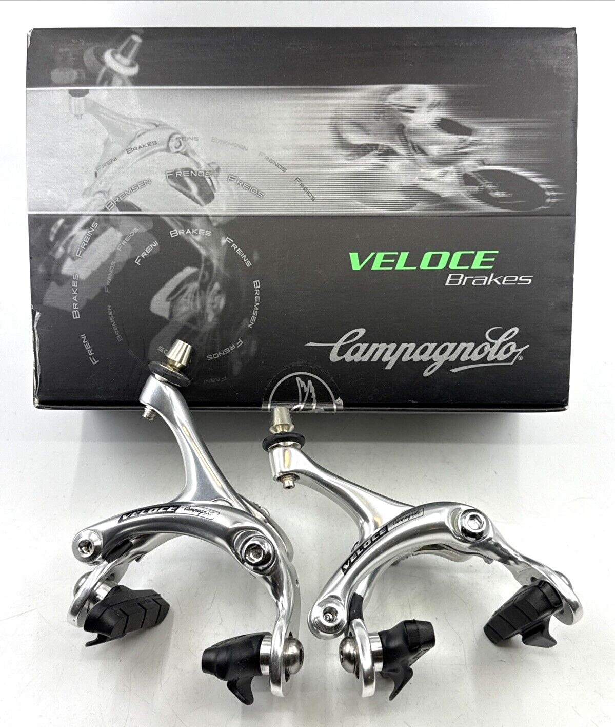 NOS Campagnolo VELOCE 2004 Silver Differential Rim Brake Caliper Set NEW IN BOX