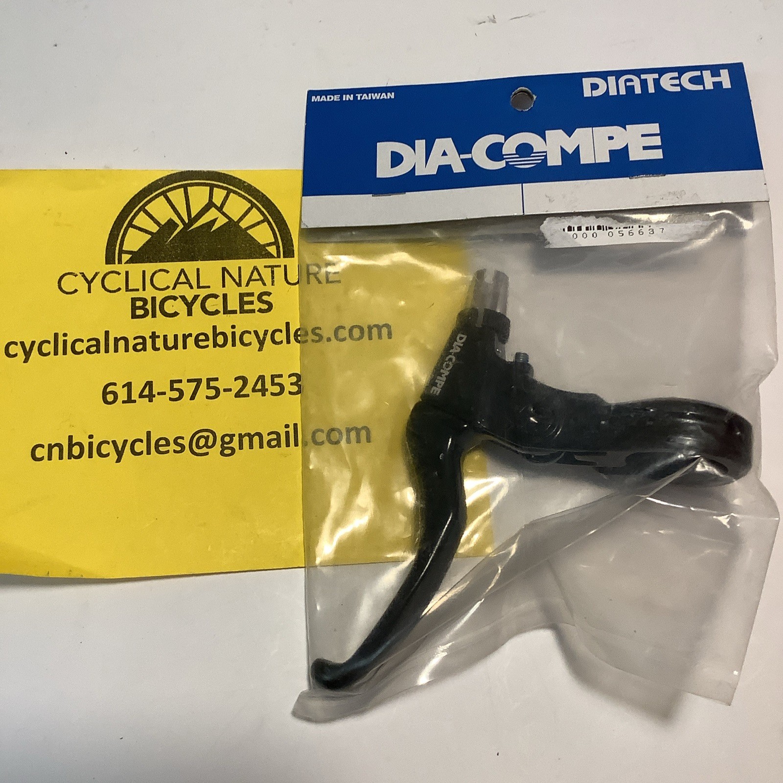 Dia-Compe Diatech MX-110N Left BMX Brake Lever Black Short Pull 2 Finger 22.2mm