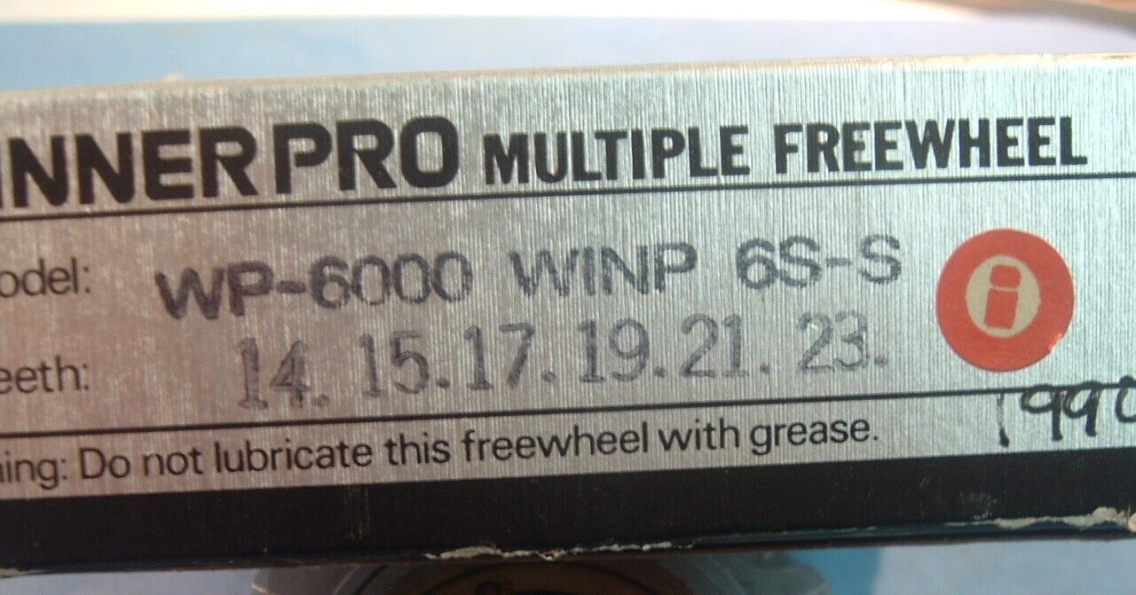 SunTour Winner Pro 6-Spd 14T-23T Freewheel NEW / NOS Road Vintage- Mint-1986-NIB