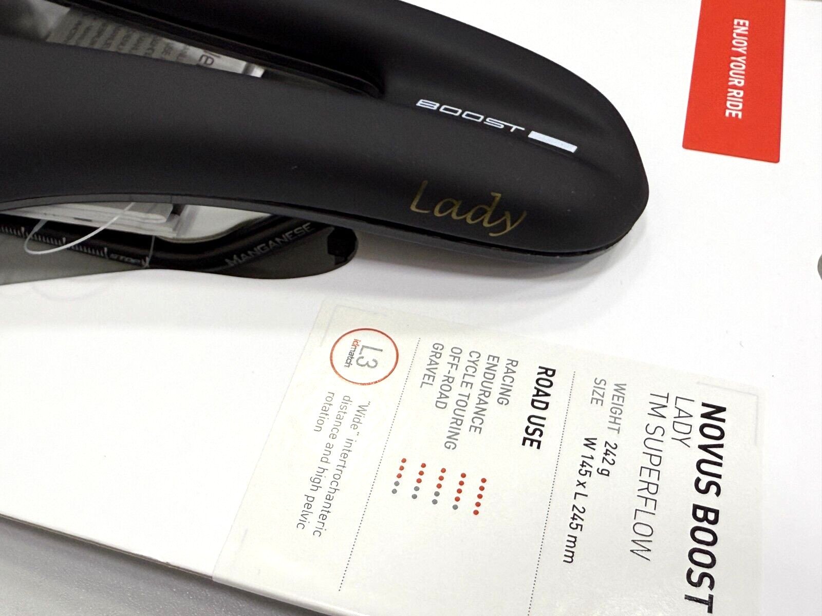 Selle Italia Novus Boost Evo Lady TM Superflow Manganese Saddle L3 (145 x 245mm)
