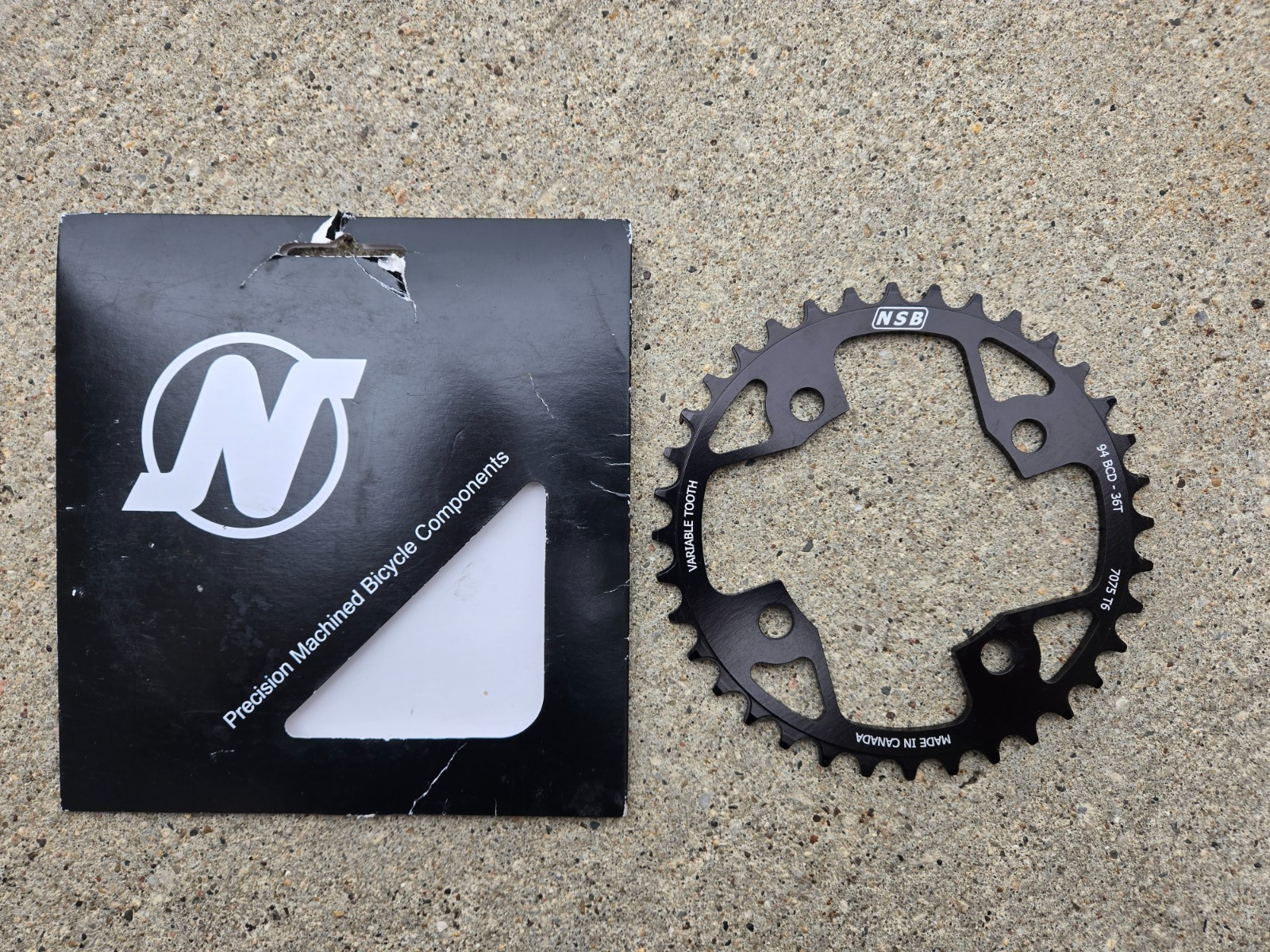 North Shore Billet Variable Tooth 36t 1X Chainring 94 BCD Made In Canada