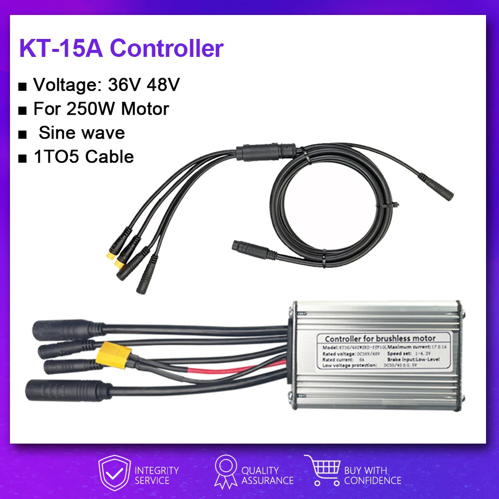 Sinewave Controller 250W500W 750W 1000W Brushless Controller All Waterproof Plug