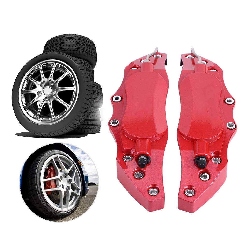 2pcs Aluminum Brake Caliper Cover Protector Guard Wheel Caliper Shield Side