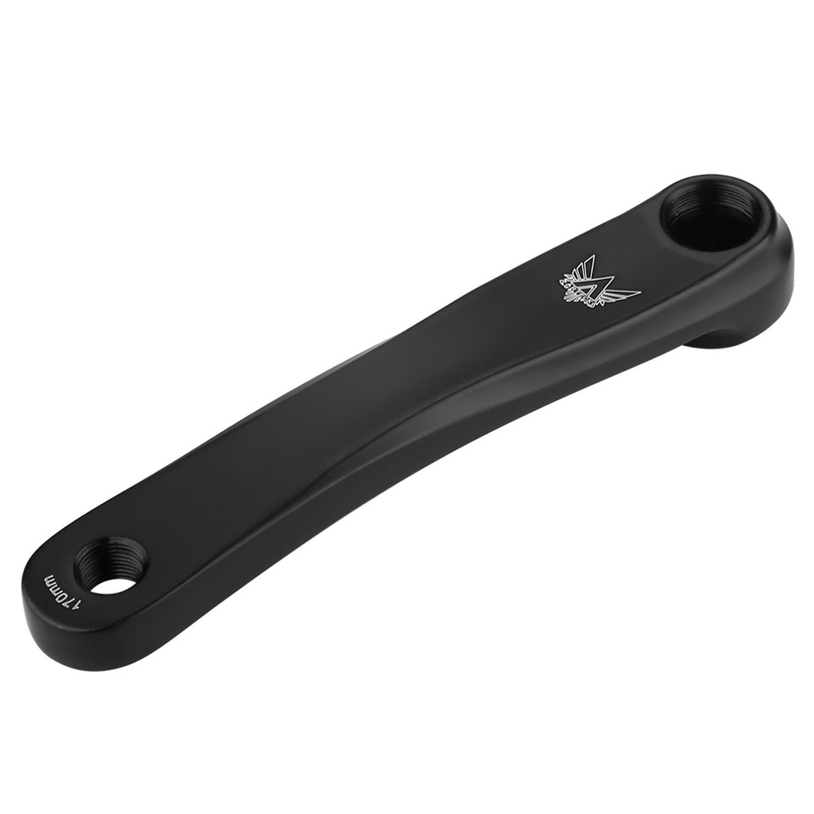 170mm Bike Aluminum Alloy Left Single Chain Crank Arm Replacement (Black Rhombic
