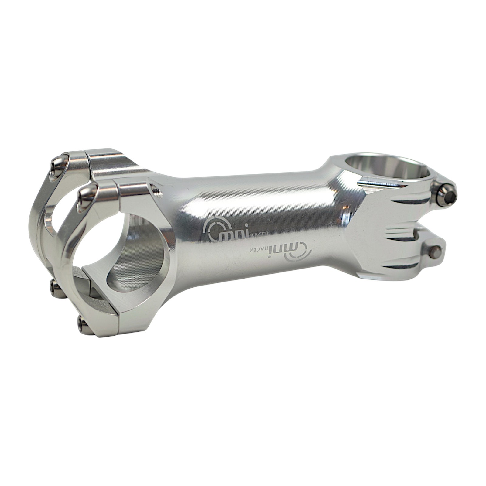 31.8x100mm OMNI Racer WORLDS LIGHTEST RACE-Lite Handlebar Stem & Ti Bolts SILVER