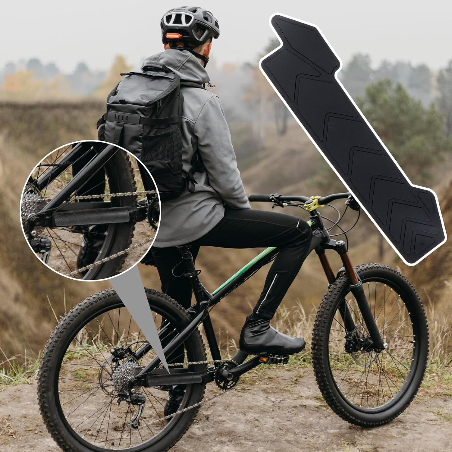 Bicycle Chain Guard Protection Pad Cover Silicone MTB Bike Chain Guard Protec…