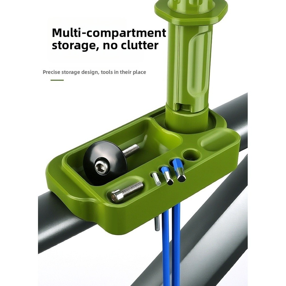 Plastic Bicycle Head Tube Tray with Silicone Pads and Adjustable Straps