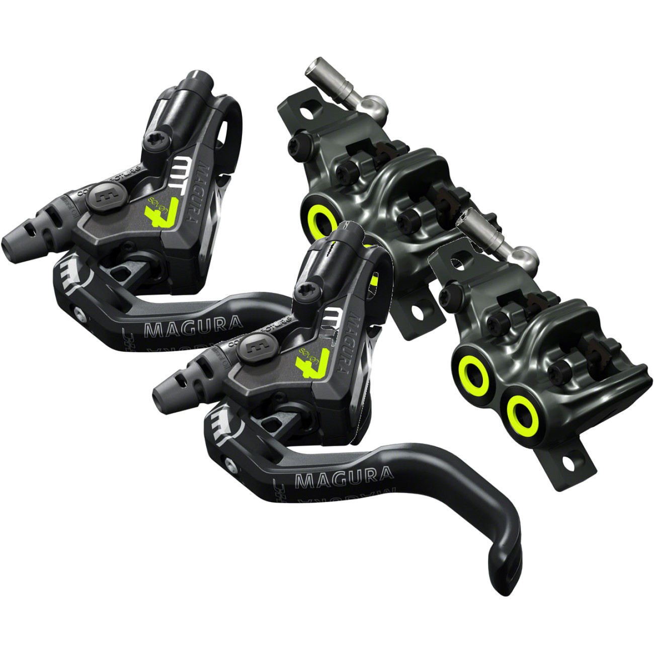 Magura MT7 Pro Disc Brake & Lever Kit Hydraulic Post Mount, Carbon Steel,