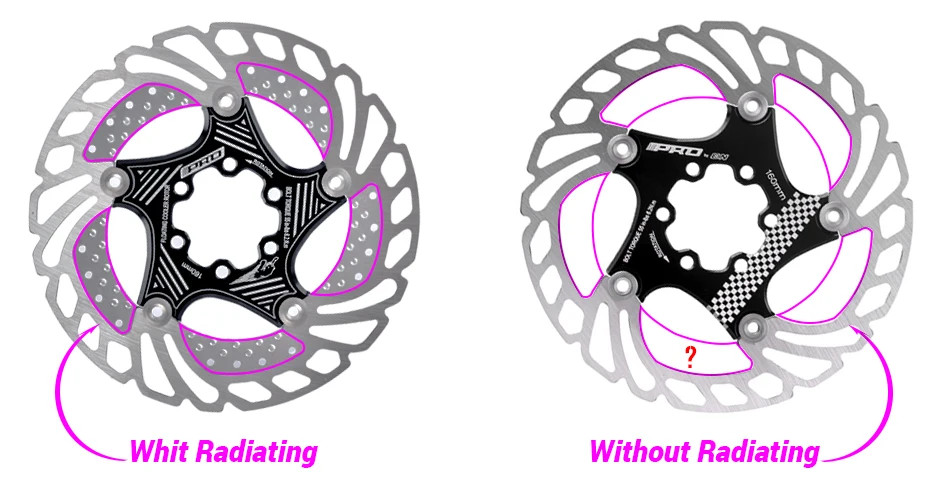 MountainBike MTB DH 6inch 160/180/203mm Cooling Disc Heatdissipation Brake Rotor