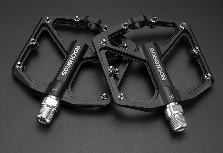 ROCKBROS MTB 9/16″ DU Sealed Bearing Flat Aluminum Pedals Bike Bicycle Pedals