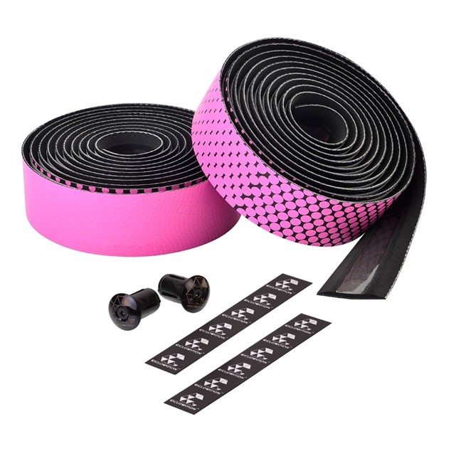 Ciclovation Leather Touch Handlebar Tape, Fusion Dot Blk/Pink