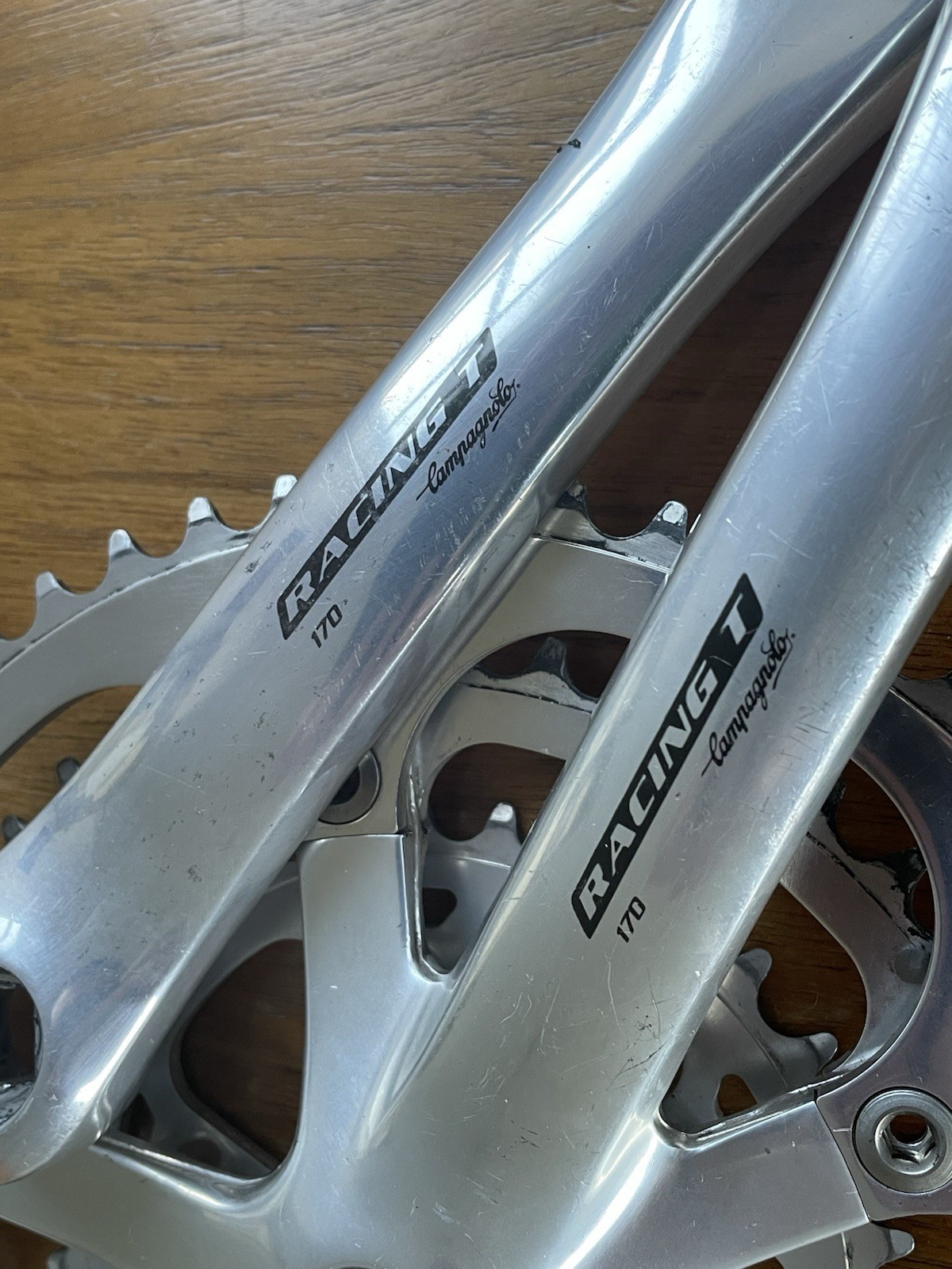 Vintage Campagnolo Racing T Crankset 170mm 52/42/30 + BSA Bottom Bracket Triple
