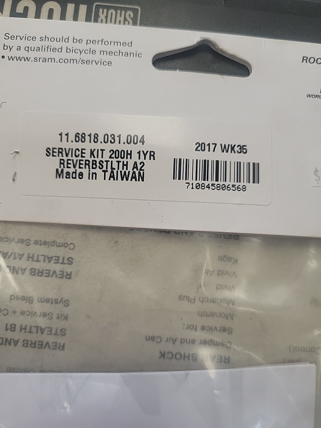 Rock Shox Reverb Stealth A2 200hr Service Kit 2013-2016 Dropper Post Rebuild