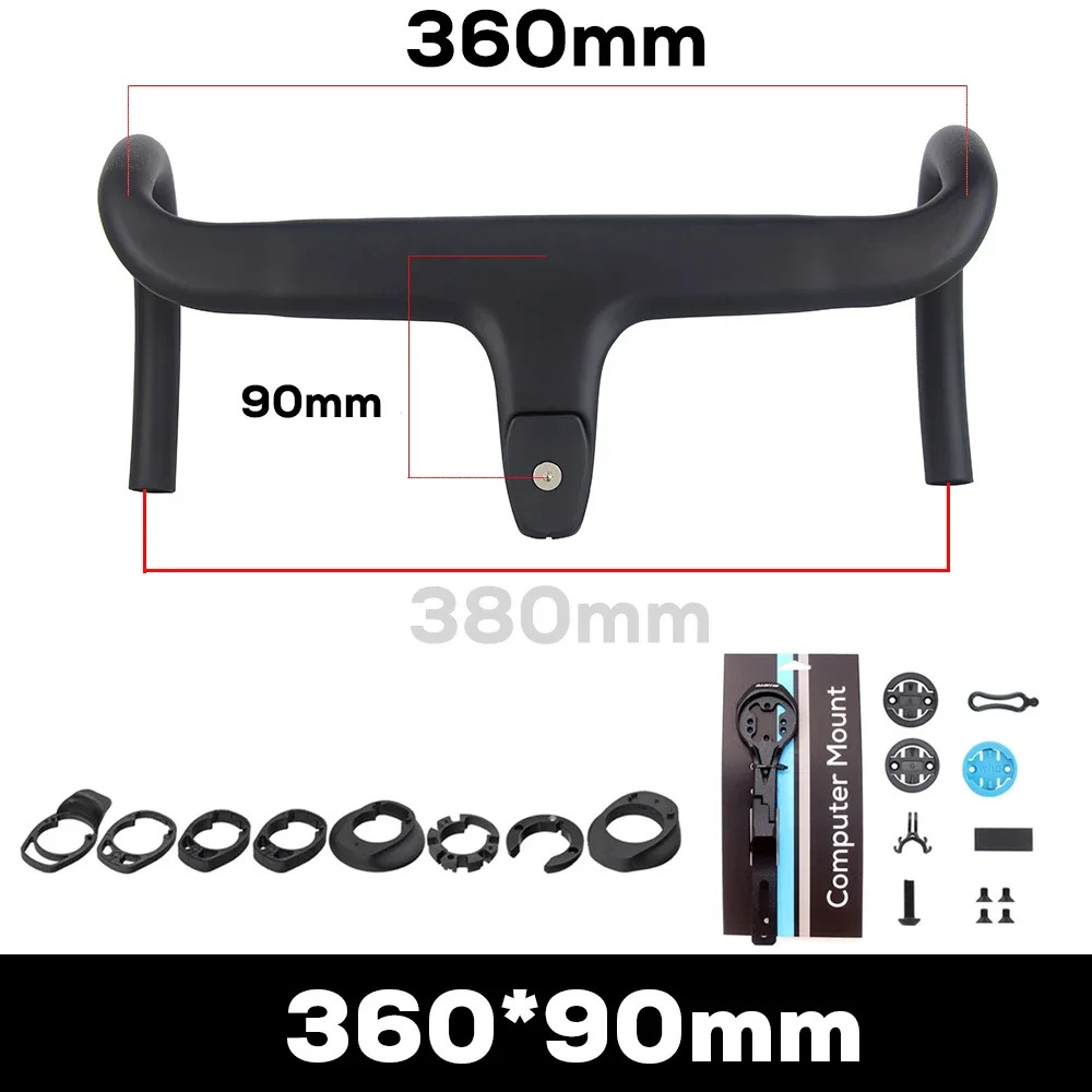 Carbon Fiber Internal Routing Integrated Road Bicycle HandleBar -10 Degree