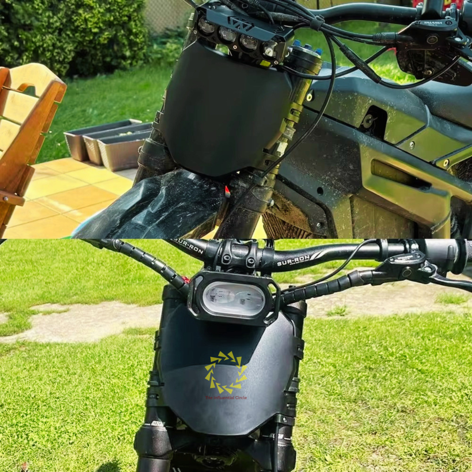 Black Number Plate With Zip Ties For Downhill MTB’s EBikes Surrons