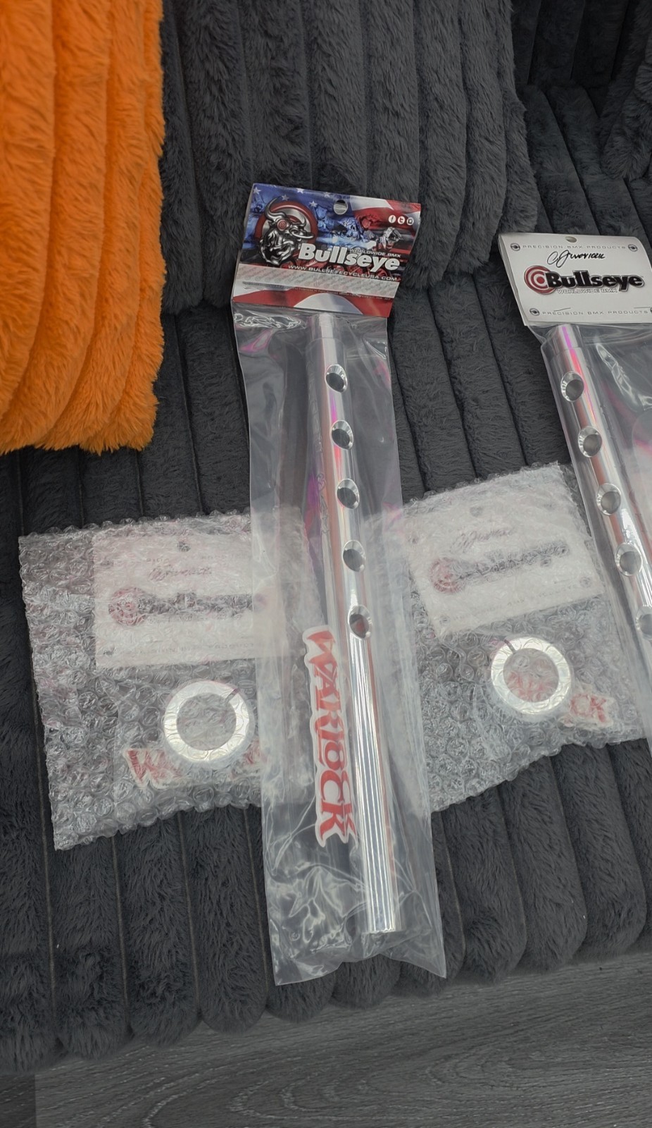 BULLSEYE /WARLOCK Limited Edition»Signed» & Numbered Seat post & Seat Clamp RARE