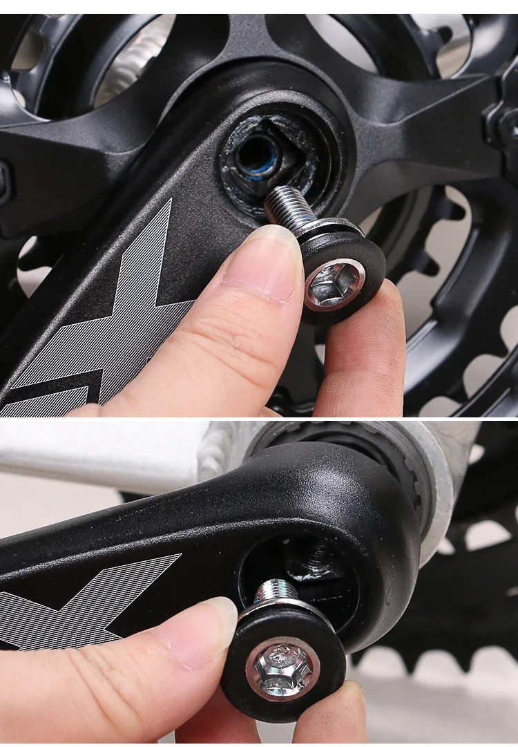 Bike Bottom Bracket Bolts M8x15mm Waterproof Square Hole BB Screws Pair