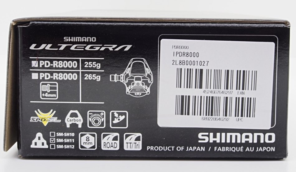Shimano Ultegra PD-R8000 Carbon SPD-SL Road Bike Pedals Standard Type w/ SM-SH11