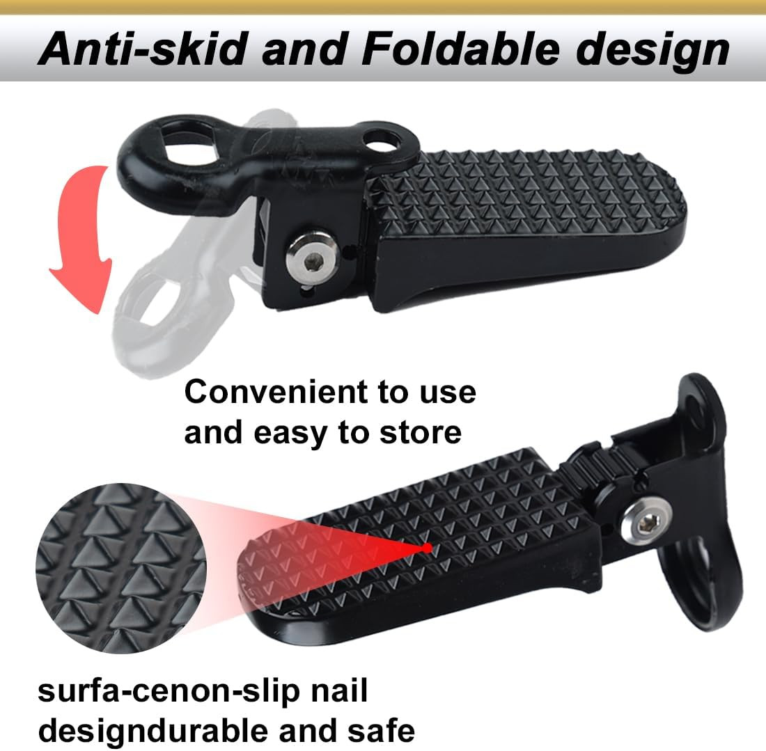 Aluminium Alloy Rear Foot Pegs for Mountain and E-Bikes – 1 Pair