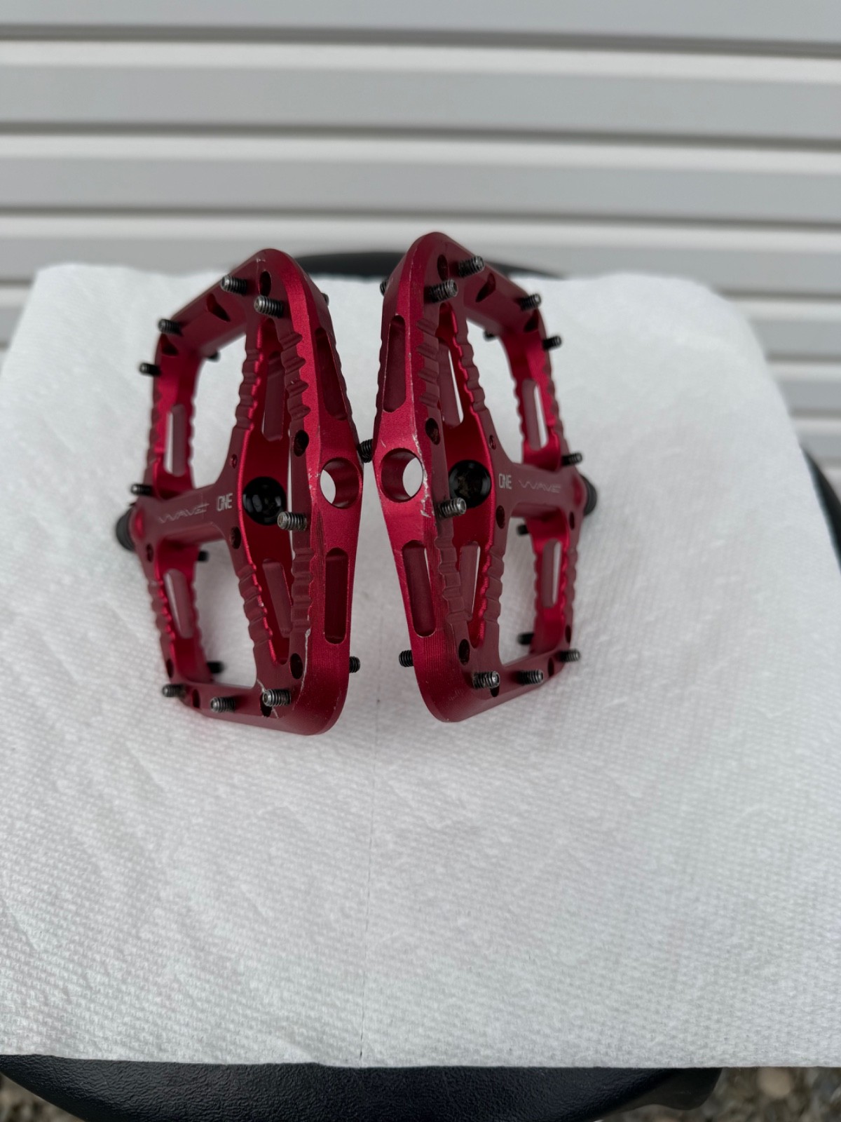 OneUp Components Wave Platform Pedals, Red Pre-Owned