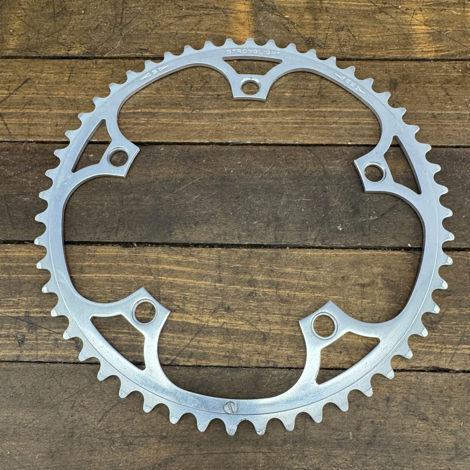 Vintage Stronglight Chainring 52 Tooth 144 BCD Alloy 5 Arm Eroica 52t 70s 80s