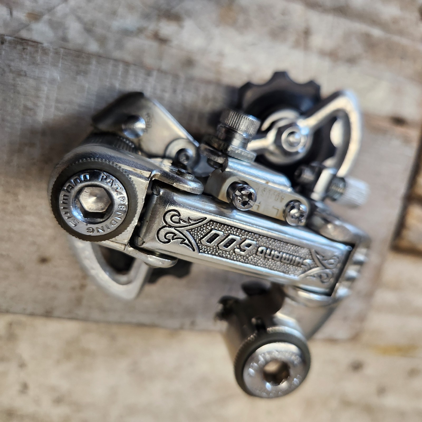 197os Shimano 600 Arabesque Rear Derailleur Short Cage Bolt-On Japan Race