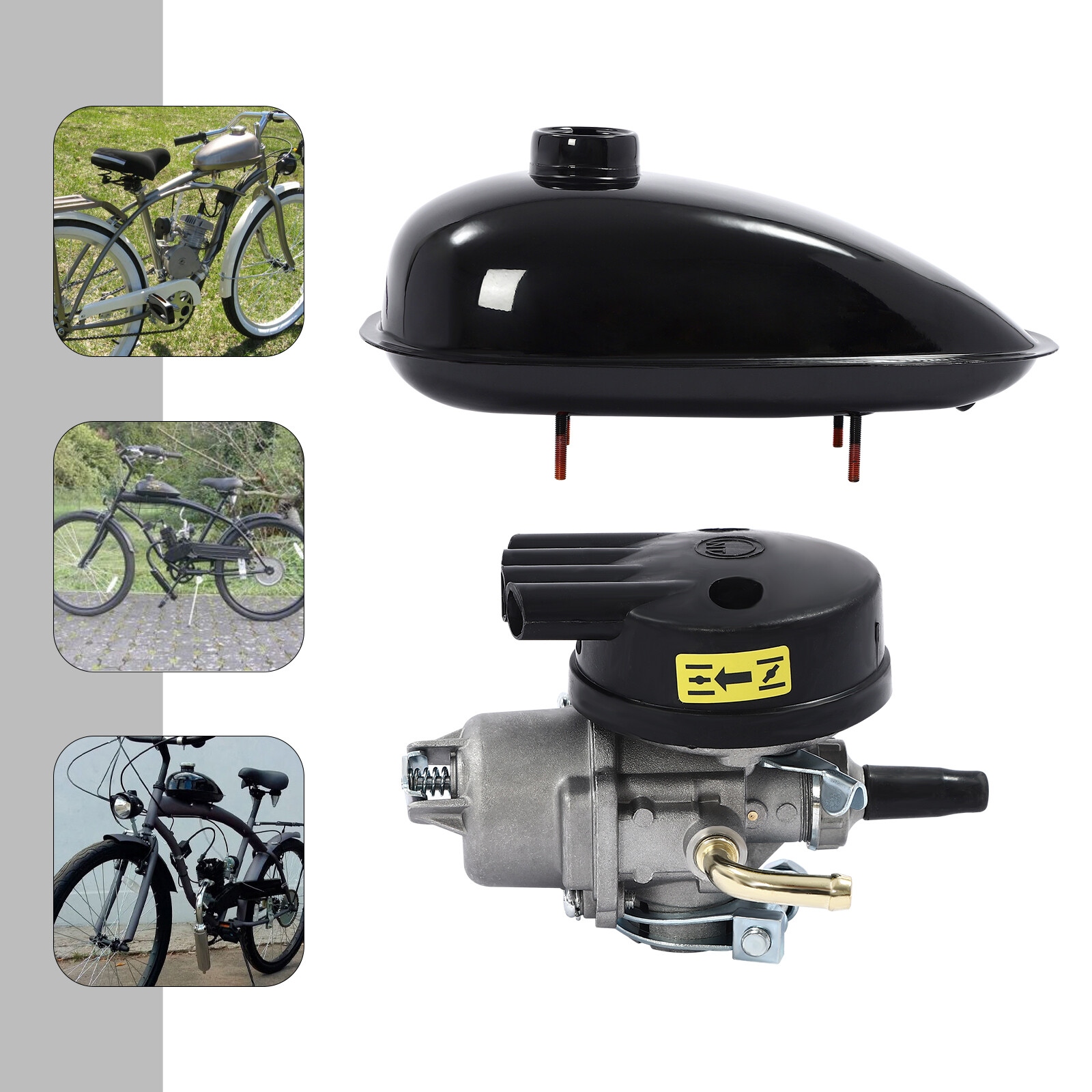 2 Stroke 80cc Petrol Engine Motor Kit Gas Motorized Bicycle Bike Double-cylinder