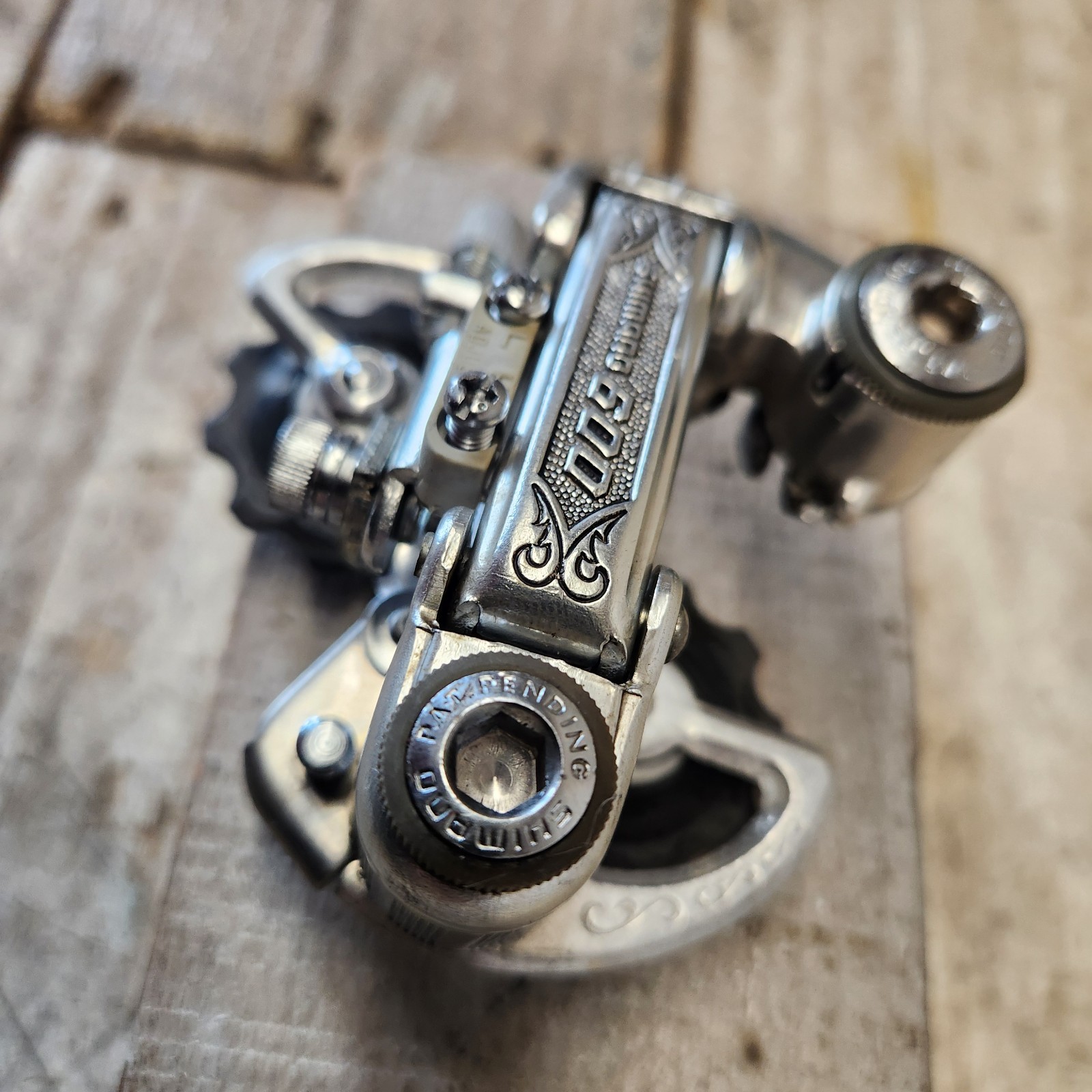197os Shimano 600 Arabesque Rear Derailleur Short Cage Bolt-On Japan Race