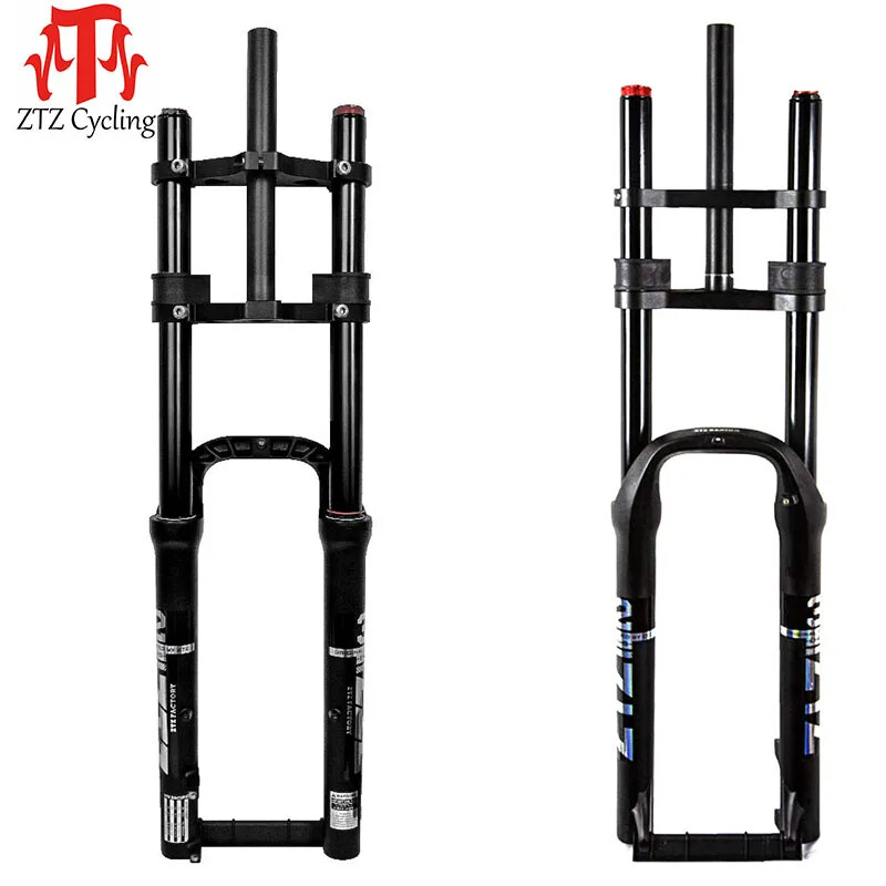 26″/20″*4.0 MTB/AM Bike Air Double Shoulder Rappelling Shock Absorber Fork