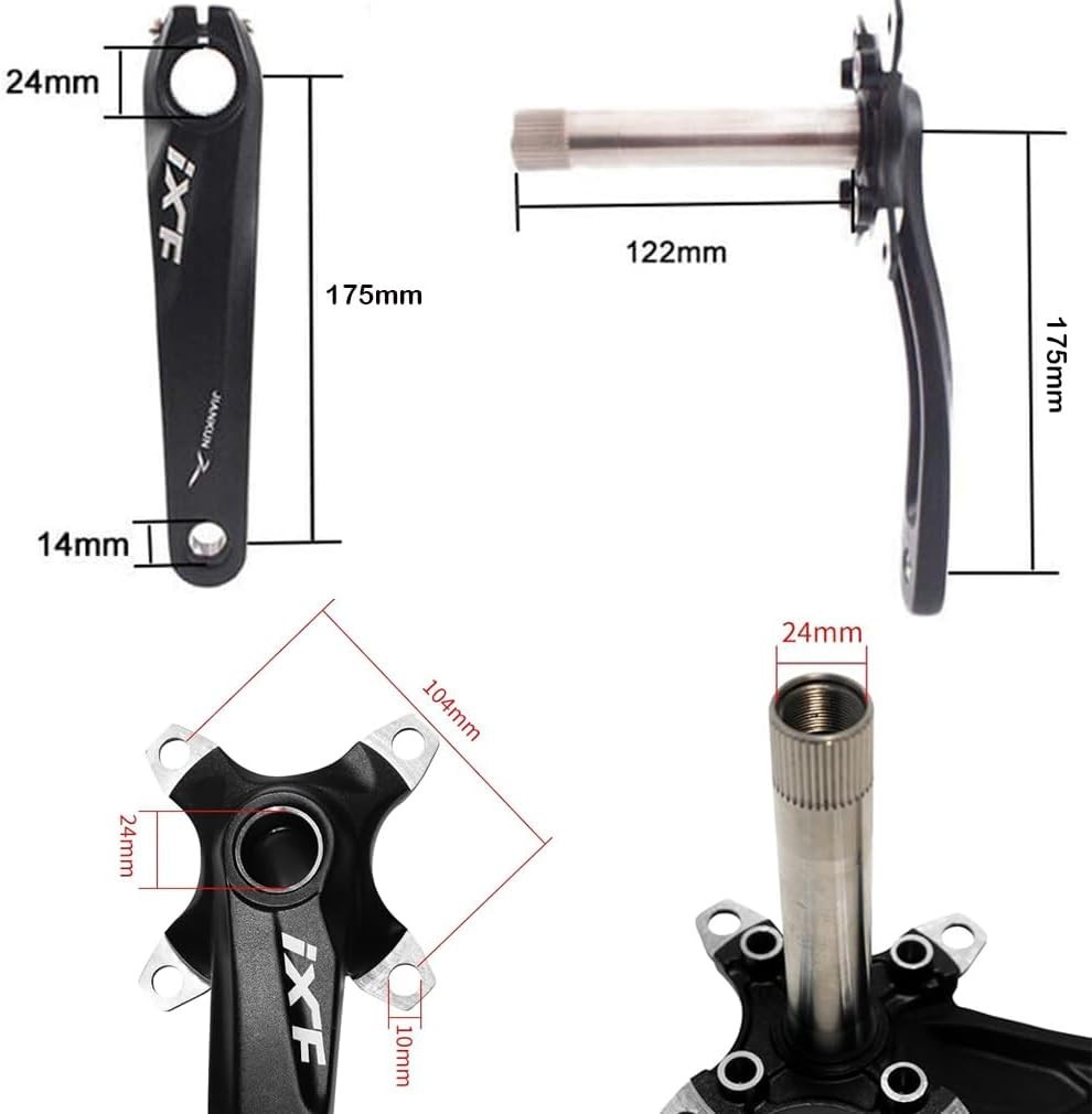Lightweight Aluminum Crankset 170mm/175mm with Bottom Bracket Kit – MTB/Road