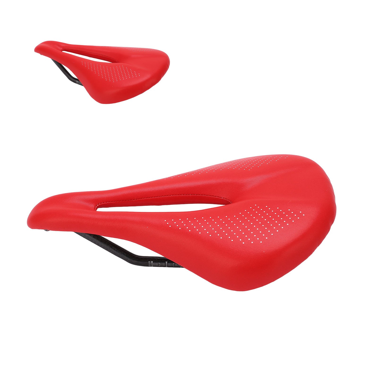 White Saddle Replacement Comfortable Hollow 3K Carbon Fiber + Leather