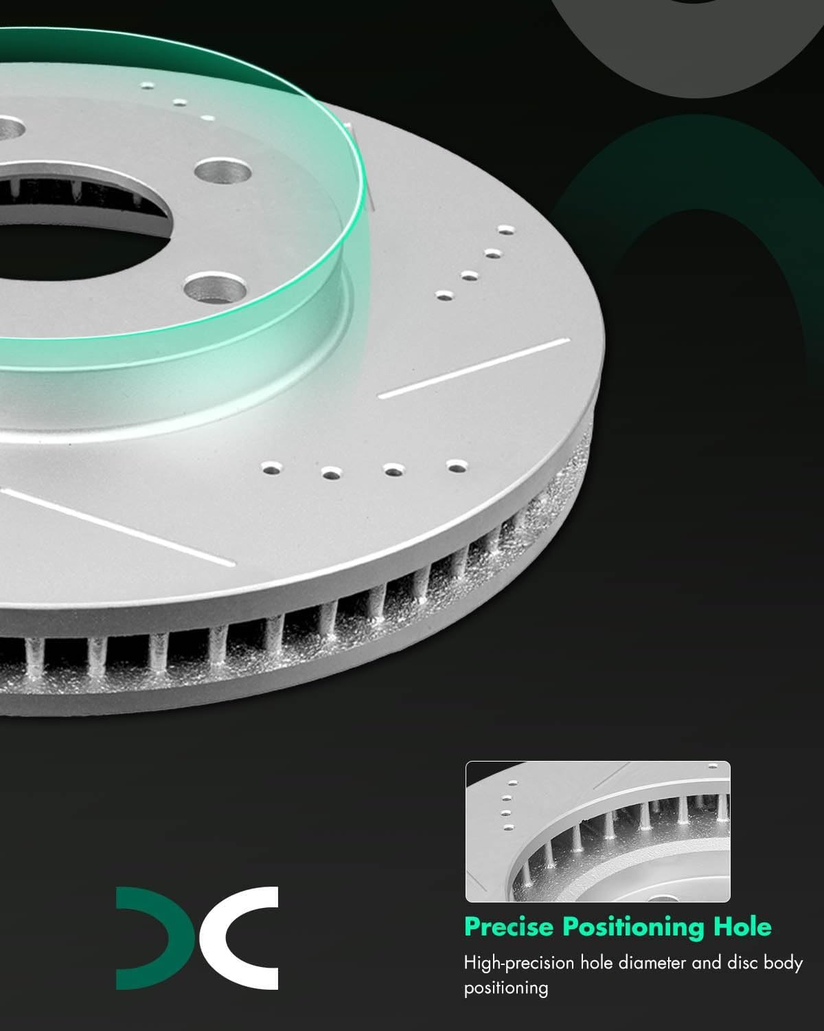 SCITOO Front Brake Kit with Rotors & Ceramic Pads for 1997-2005 GM Cars