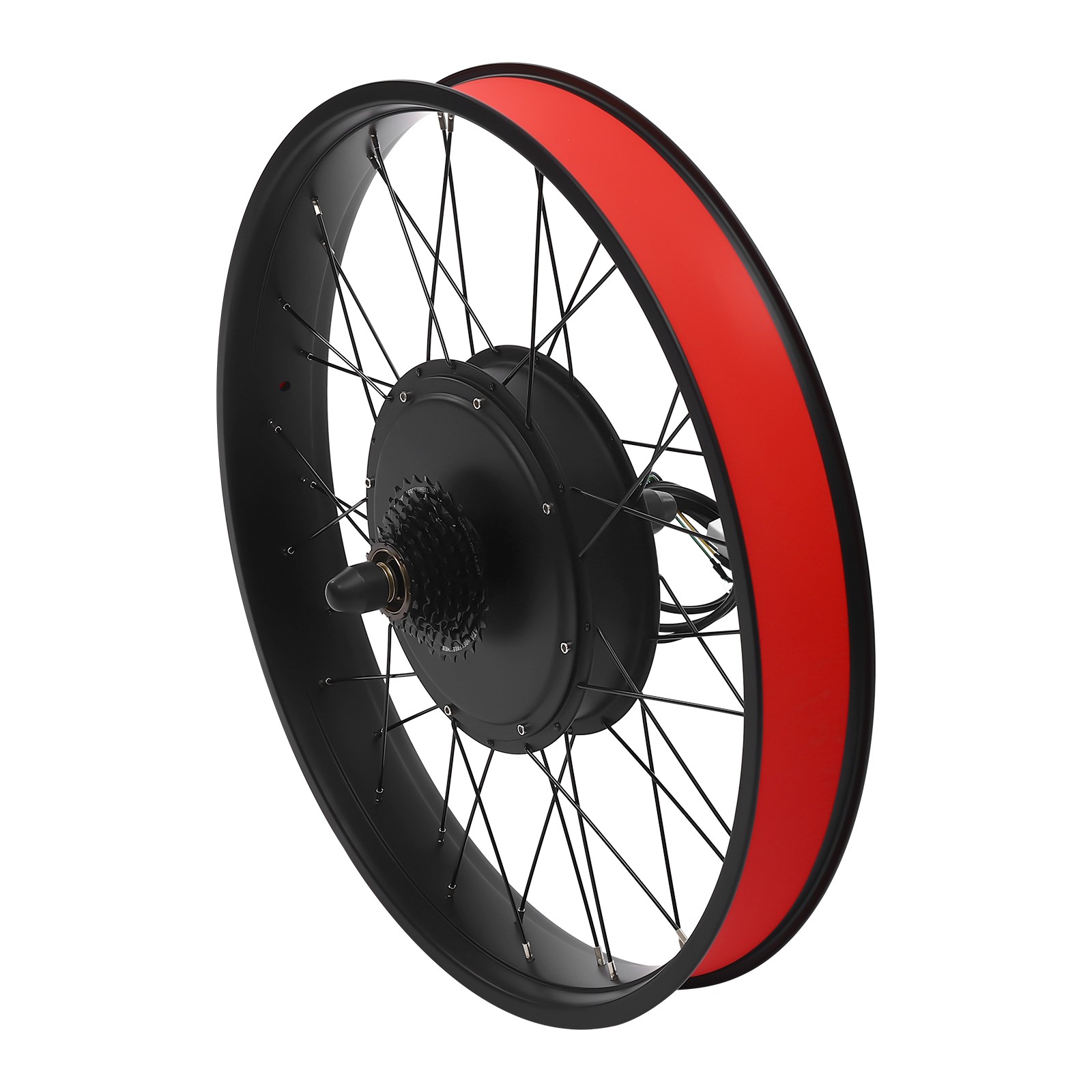 26″ Electric Bicycle Conversion Kit Fat Tire E-Bike Rear Hub Motor LCD 48V 1000W