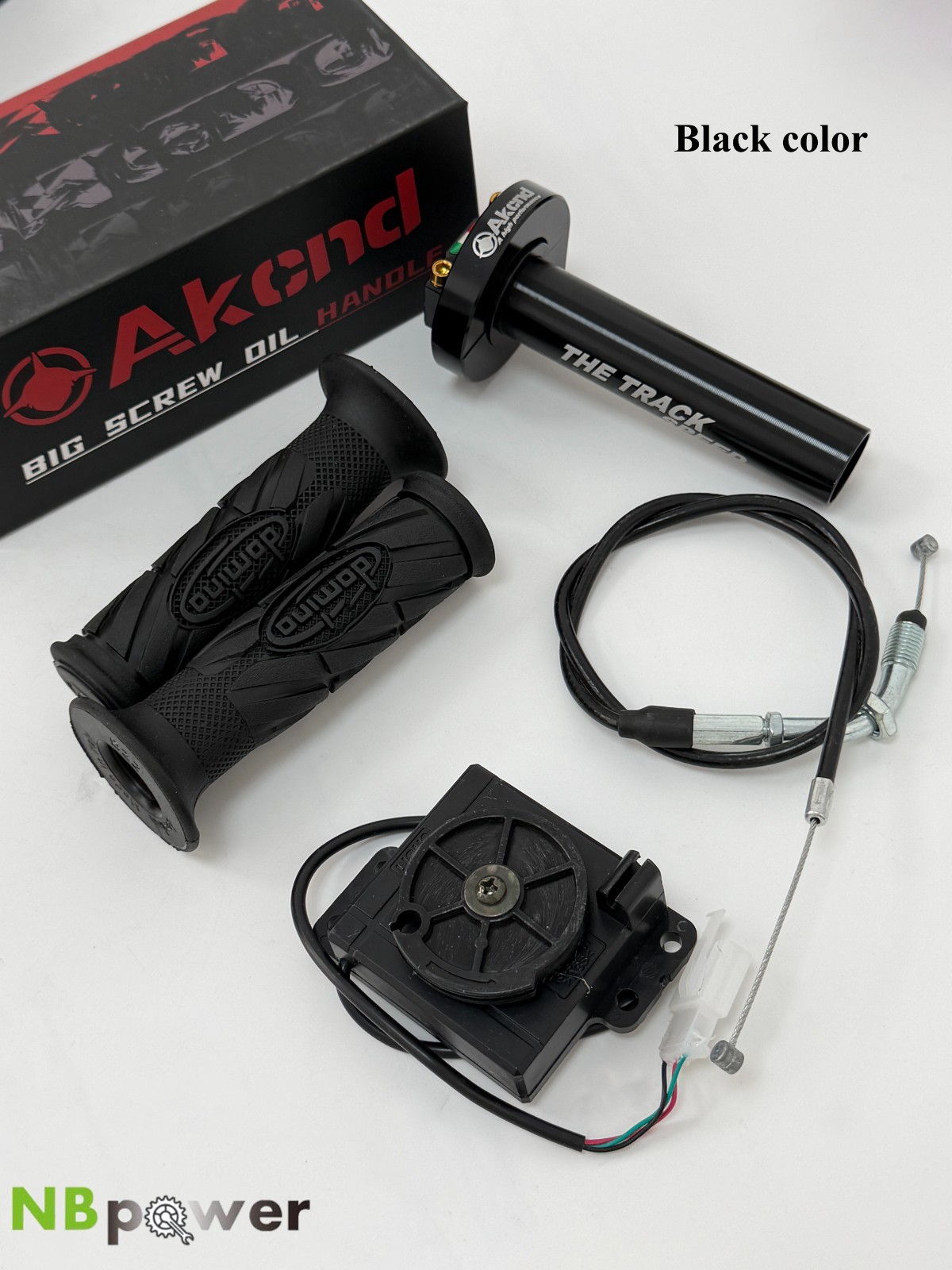 E-motorcycle throttle with central control box, used for Fardriver controller.