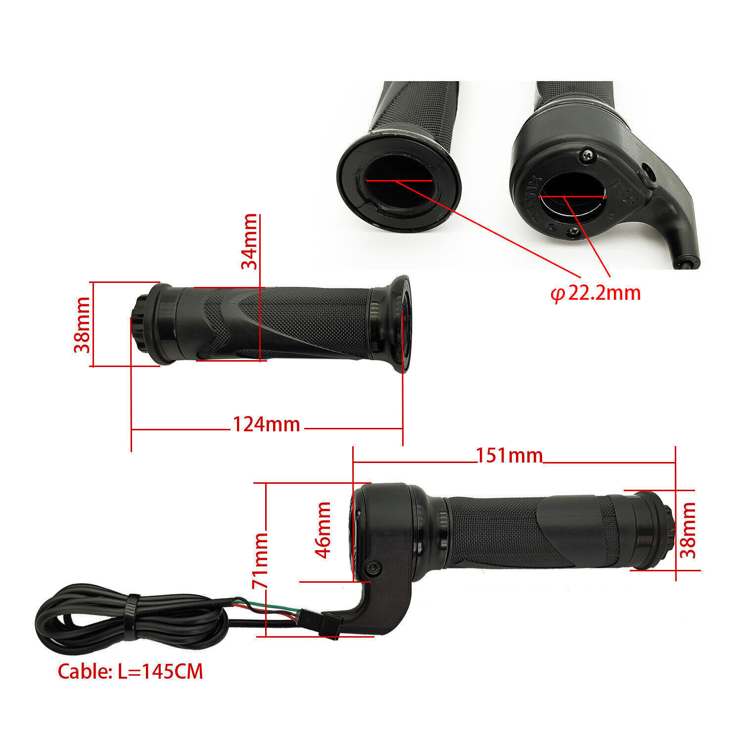 E-bike 48/52/60/72V 45A 1500W-3000W Controller UKC1/SW900 Display Thumb Throttle