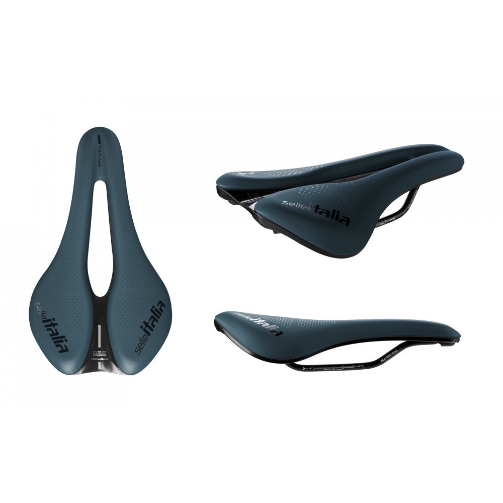 Selle Italia saddle NOVUS BOOST EVO GRAVEL TM SUPERFLOW L3 145 mm BLUE MN rails