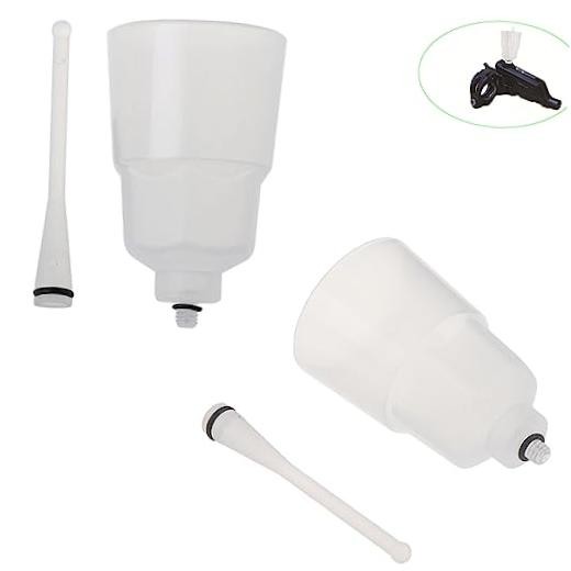 2 Set Bike Brake Bleed Funnel M5 Threaded Spout Mineral Oil Transmission