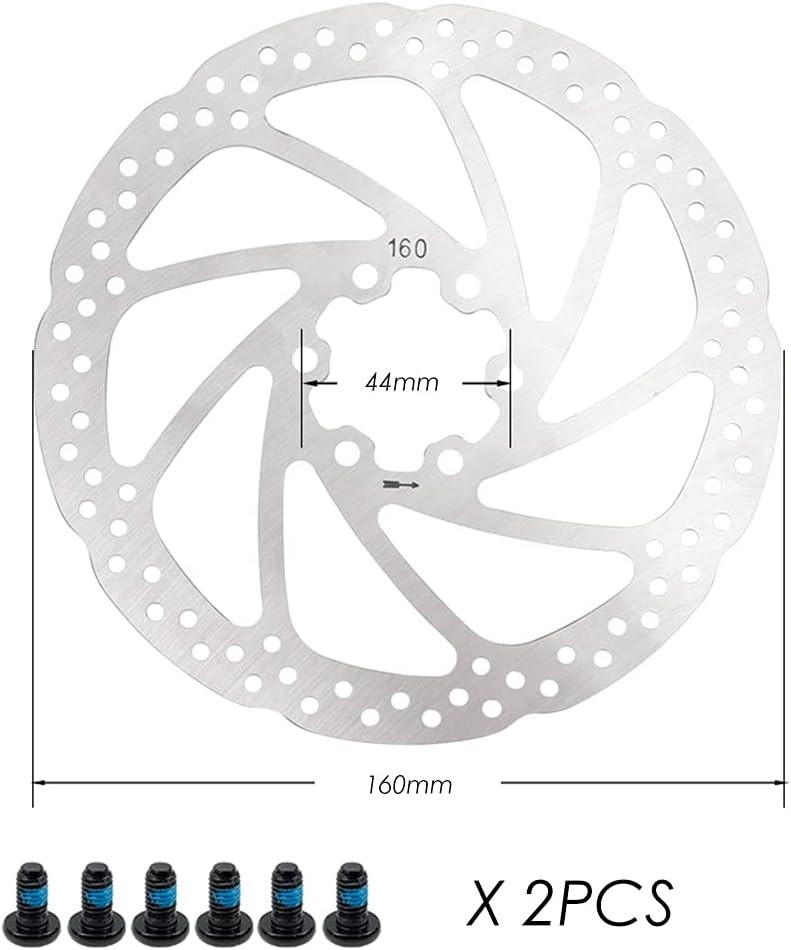 4-Piston MTB Hydraulic Brake Set with 160Mm Floating Disc Rotors, Front and Rear
