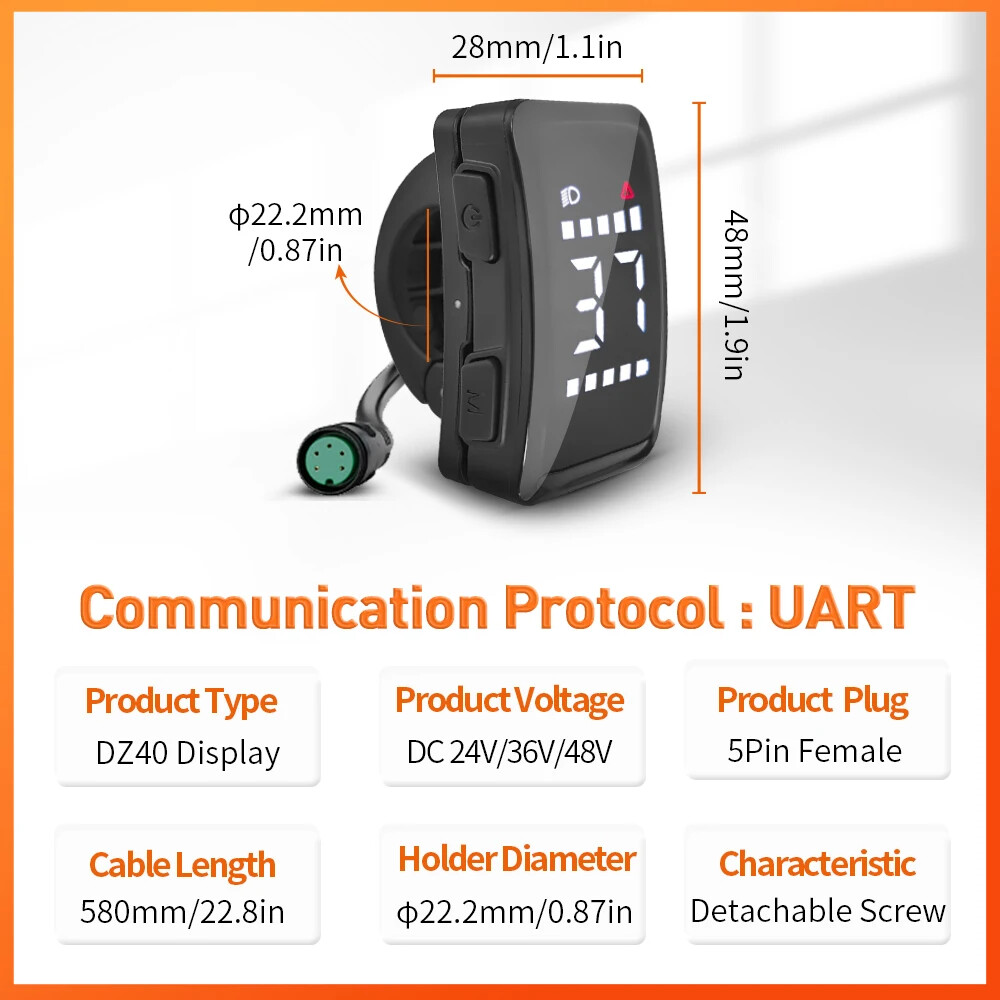 Display E-bike Intelligent LCD Screen Waterproof for BAFANG BBS02B BBS01B BBSHD